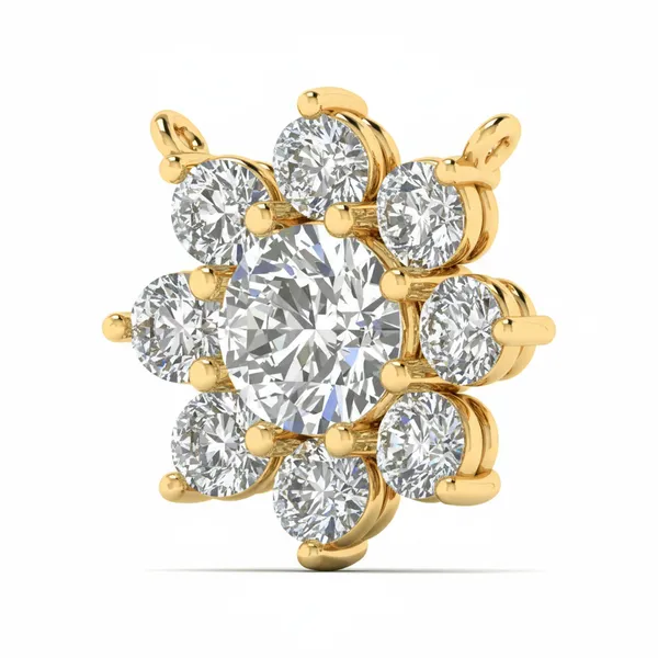 Elegant Layered Diamond Pendant - View 2