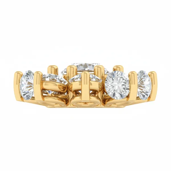 Elegant Layered Diamond Pendant - View 3