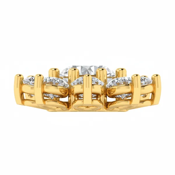 Elegant Layered Diamond Pendant - View 4