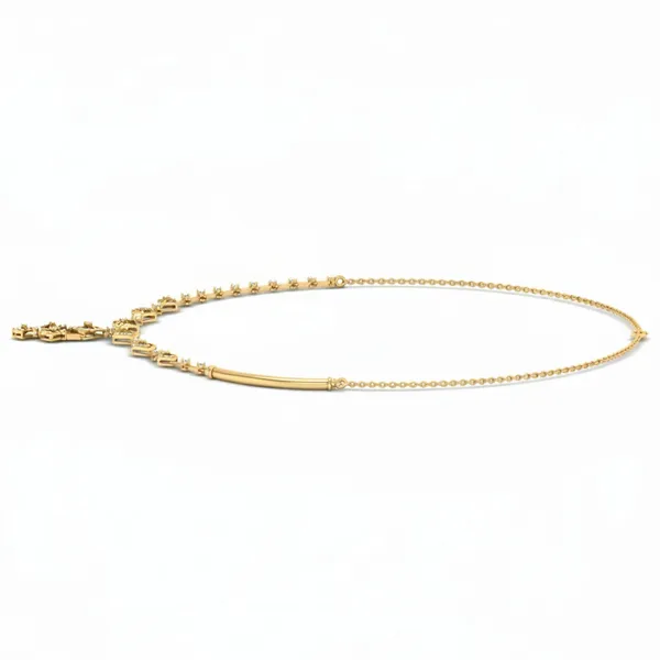 Ethereal Diamond-Line Diamond Necklace - View 2