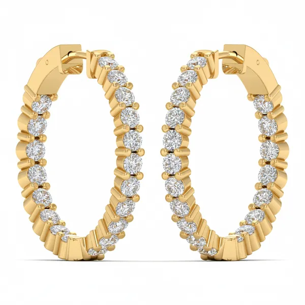 Stellaire Cameo Linear Drop Earrings - View 2