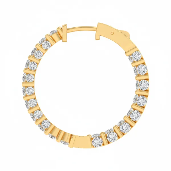 Stellaire Cameo Linear Drop Earrings - View 3