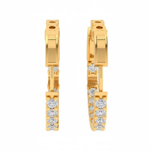 Stellaire Cameo Linear Drop Earrings - View 4