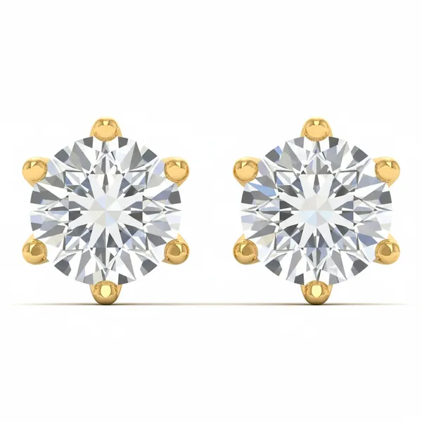 Estival Wreath Solitaire Earrings - Laboratory-Grown Diamond Earrings