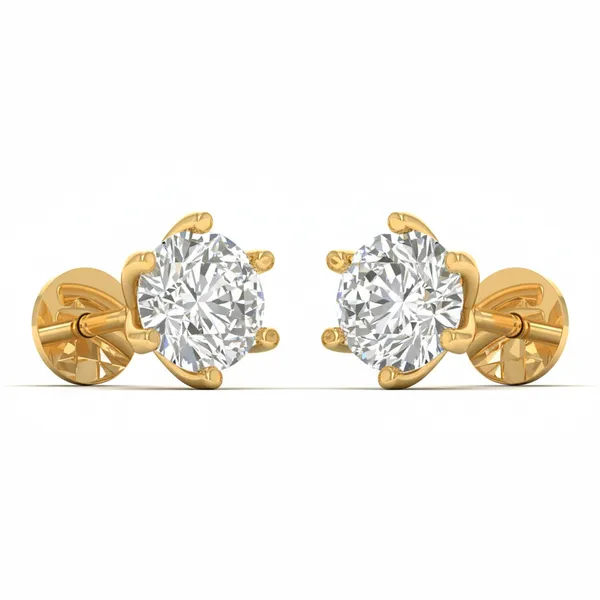 Estival Wreath Solitaire Earrings - View 2