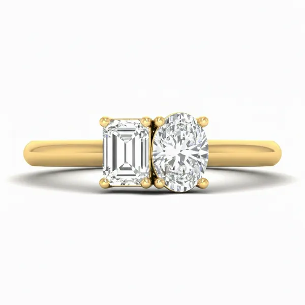 Golden Lattice Diamond Ring - View 2