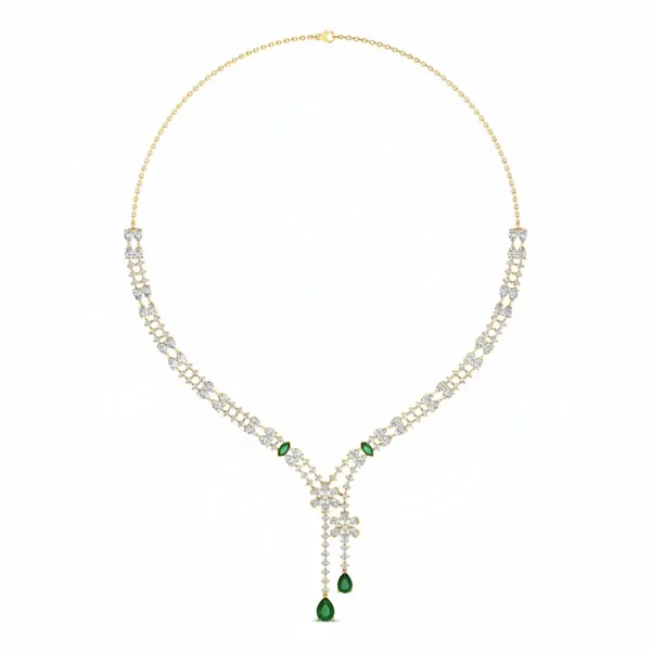 Artisan Pave Diamond Necklace - Laboratory-Grown Diamond Necklace