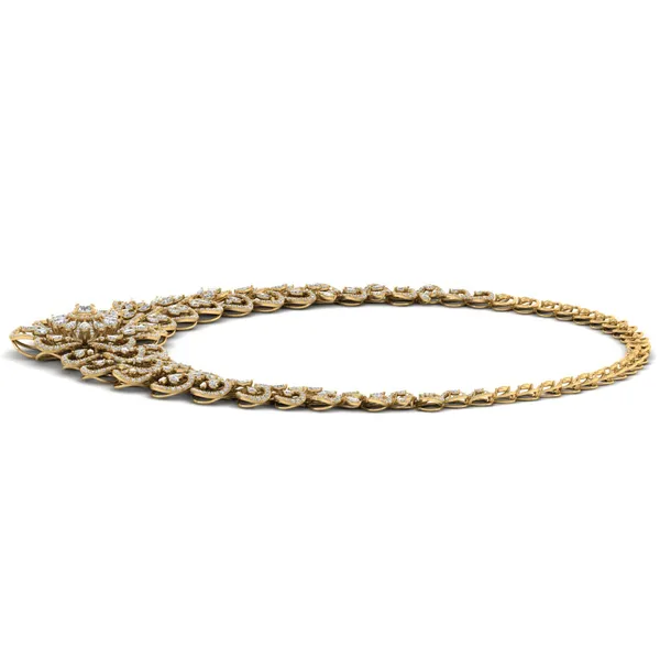 Delicate Modern Diamond Necklace - View 2