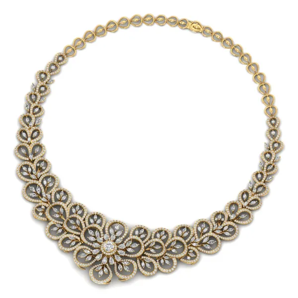 Delicate Modern Diamond Necklace - View 3
