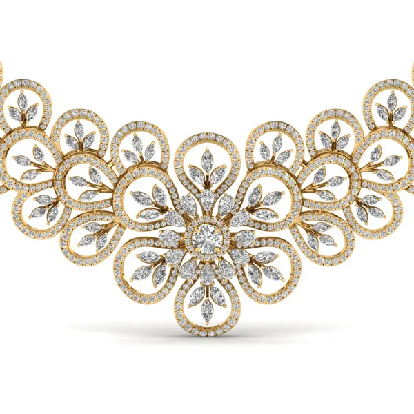 Delicate Modern Diamond Necklace - View 4
