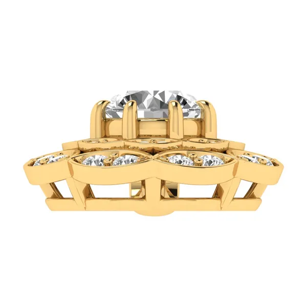 Alluring Pear Diamond Pendant - View 4
