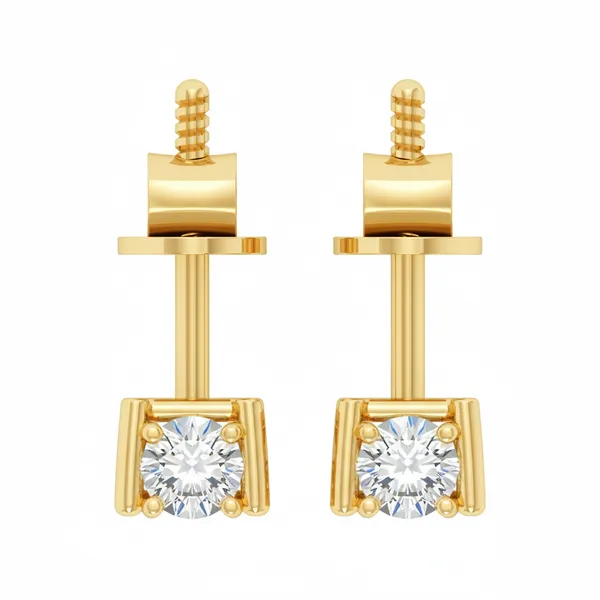 The Liora Crescent Solo Stone Earrings - View 4