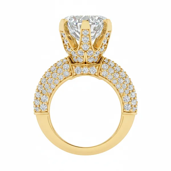 Delicate Cluster Diamond Ring - View 3