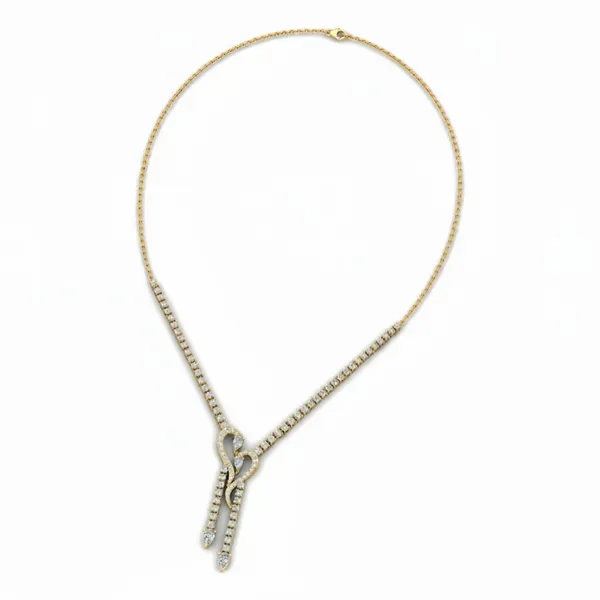 Alluring Graduated Diamond Necklace - View 3