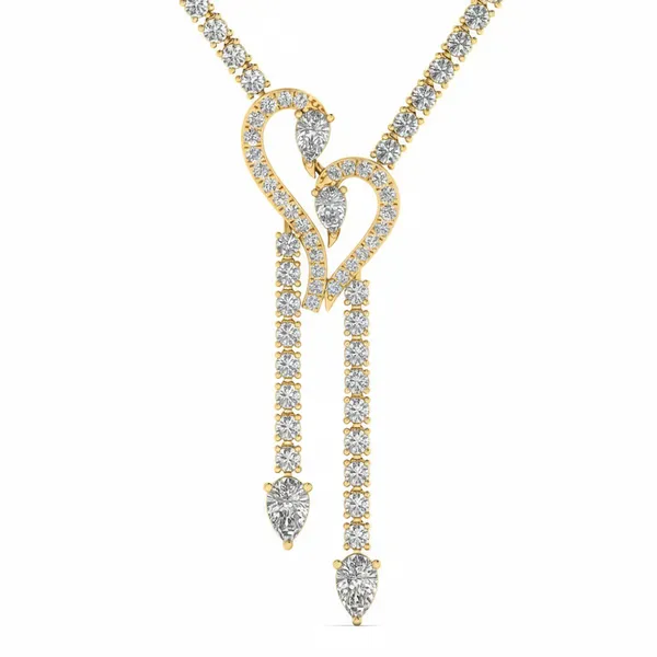 Alluring Graduated Diamond Necklace - View 4