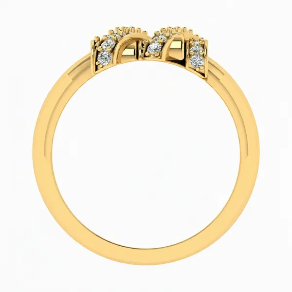Ornate Crown Diamond Ring - View 4