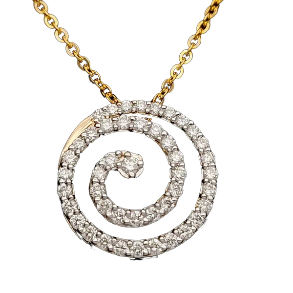 Regal Dawn Diamond Pendant with Chain - View 2