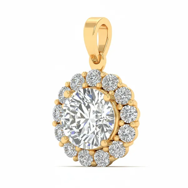 Sleek Chandelier Diamond Pendant - View 2