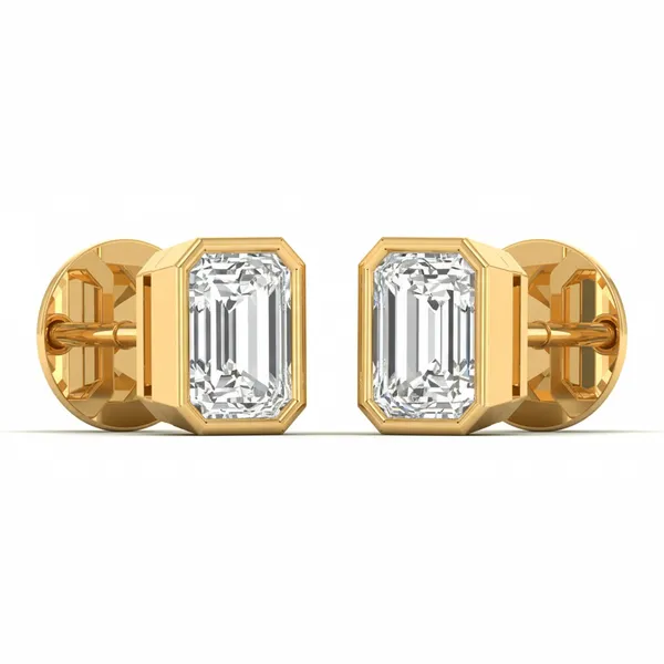 The Pirouette Prism Single Diamond Studs - View 2
