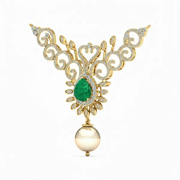 Sleek Starlight Diamond Mangalsutra - View 2