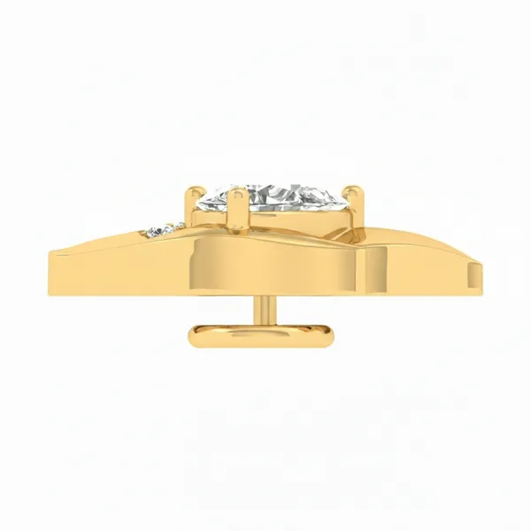 Alluring L-Shape Diamond Nosepin - View 3