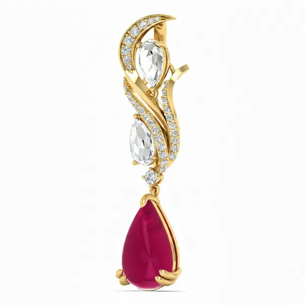 Delicate Wrapped Diamond Pendant - View 2