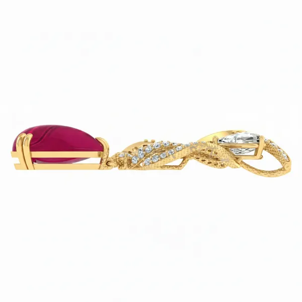 Delicate Wrapped Diamond Pendant - View 3