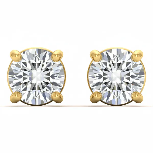 Calista Eclipse Solitaire Earrings - Laboratory-Grown Diamond Earrings
