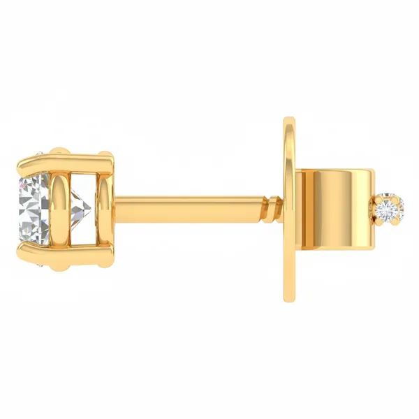 Calista Eclipse Solitaire Earrings - View 3