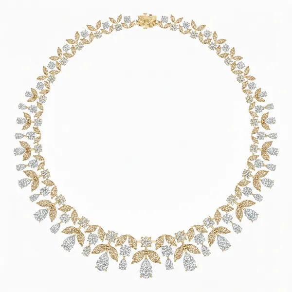 Polished Opera Diamond Necklace - Laboratory-Grown Diamond Necklace