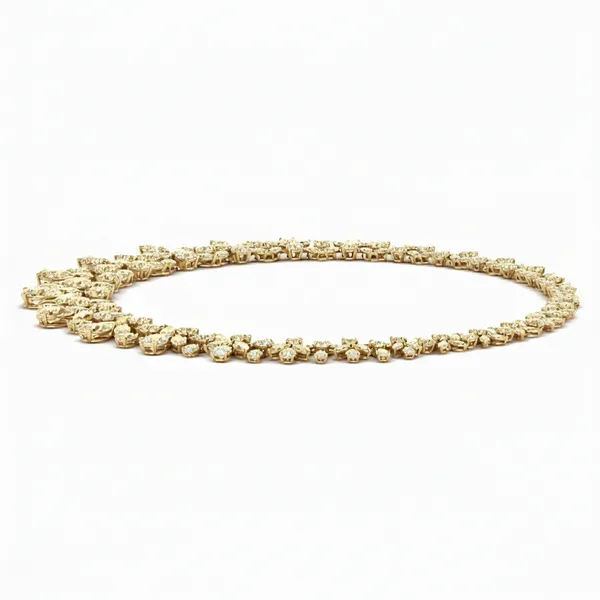 Polished Opera Diamond Necklace - View 2