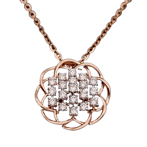 Charming Ember Diamond Pendant with Chain - Laboratory-Grown Diamond Pendant with Chain