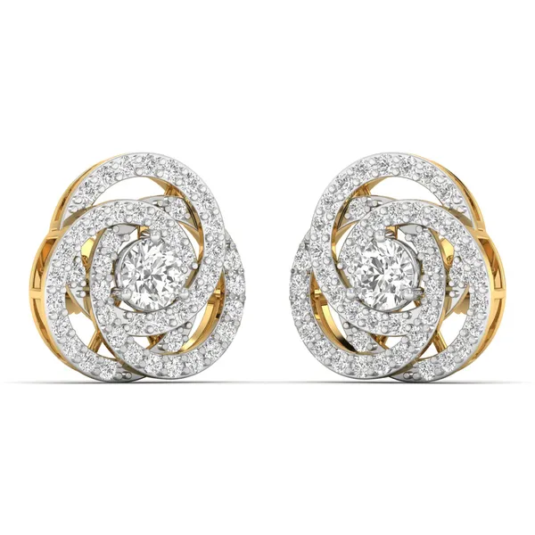 Grenadine Iris Grand Cascade Earrings - View 2