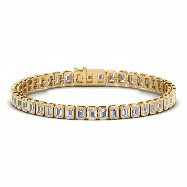 Delicate Channel-Set Diamond Bracelet - Laboratory-Grown Diamond Ladies Bracelet