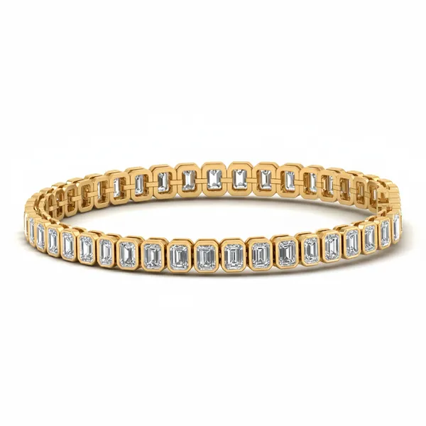 Delicate Channel-Set Diamond Bracelet - View 2