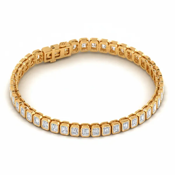 Delicate Channel-Set Diamond Bracelet - View 4
