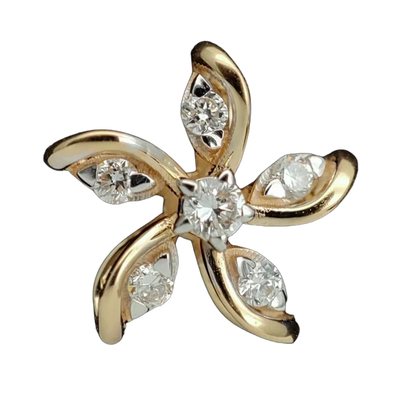 Regal Halo Diamond Nose Pin - Laboratory-Grown Diamond Nose Pin