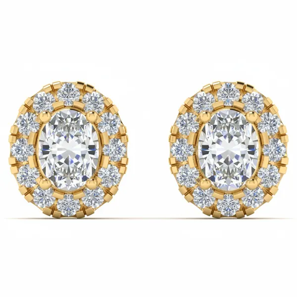 Eclatante Teardrop Cluster Earrings - Laboratory-Grown Diamond Earrings