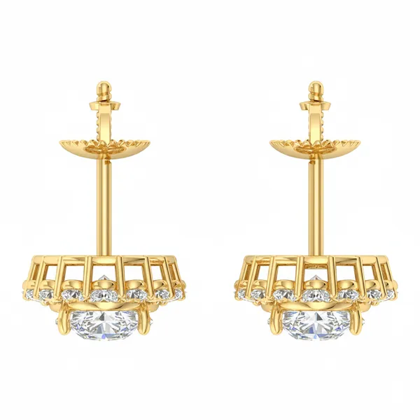 The Arista Medallion Drop Earrings - View 4