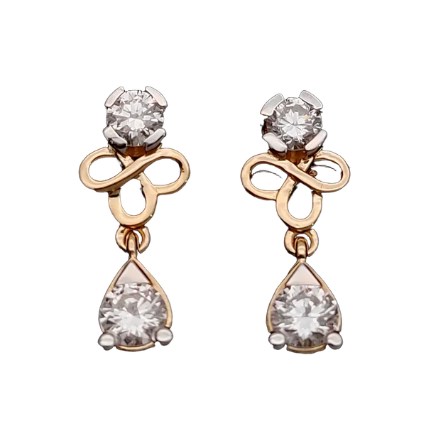 Luminous Crest Diamond Earring & Mangalsutra Set MNEP1129