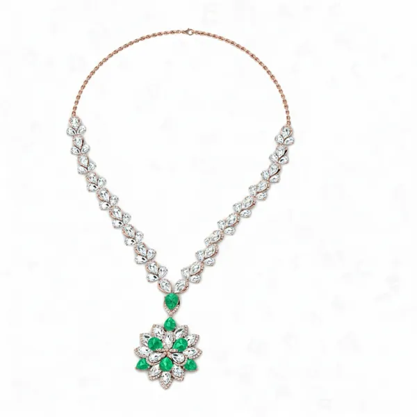 Ethereal Bezel Diamond Necklace - View 3