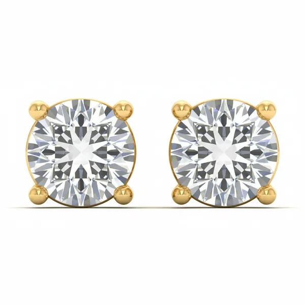 Virtuosa Vine Solitaire Studs - Laboratory-Grown Diamond Earrings
