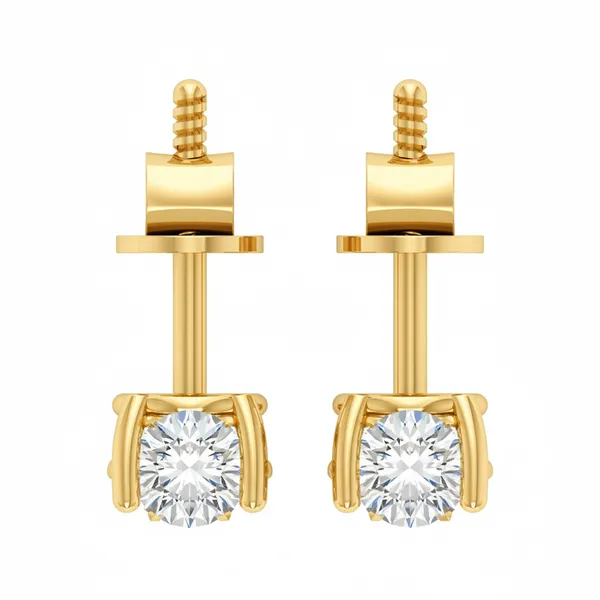 Virtuosa Vine Solitaire Studs - View 4