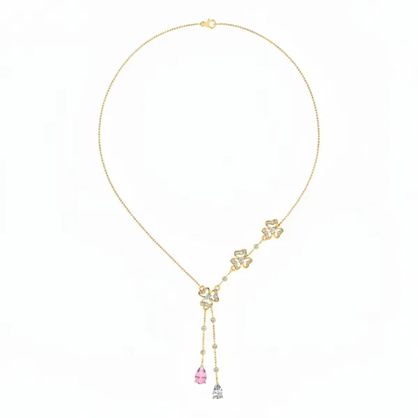 Delicate Festoon Diamond Necklace - Laboratory-Grown Diamond Necklace