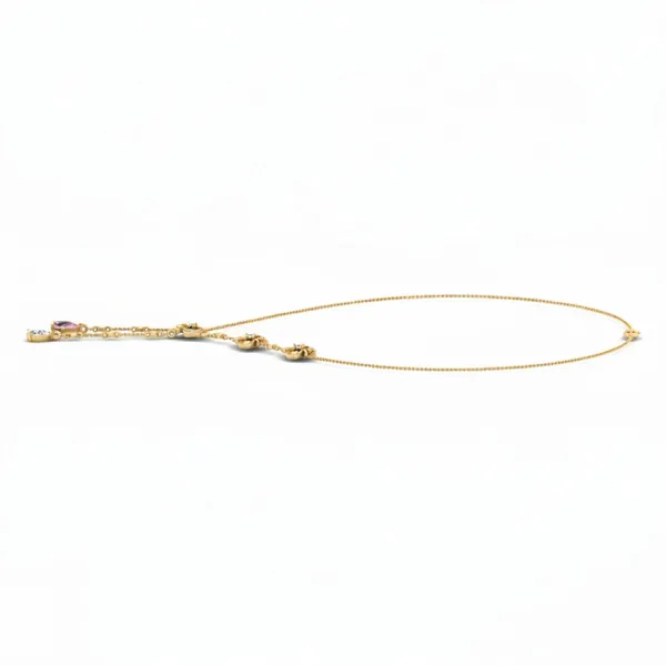 Delicate Festoon Diamond Necklace - View 2