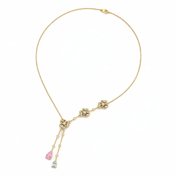 Delicate Festoon Diamond Necklace - View 3