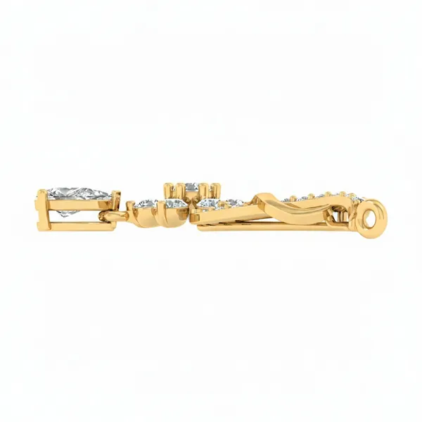Statuesque Floral Diamond Mangalsutra - View 3