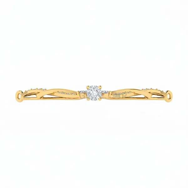 Statuesque Floral Diamond Mangalsutra - View 4