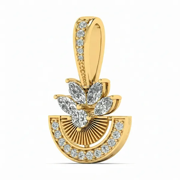 Harmonious Evil Eye Diamond Pendant - View 2