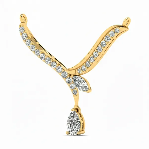 Graceful Bridal Diamond Mangalsutra - View 2